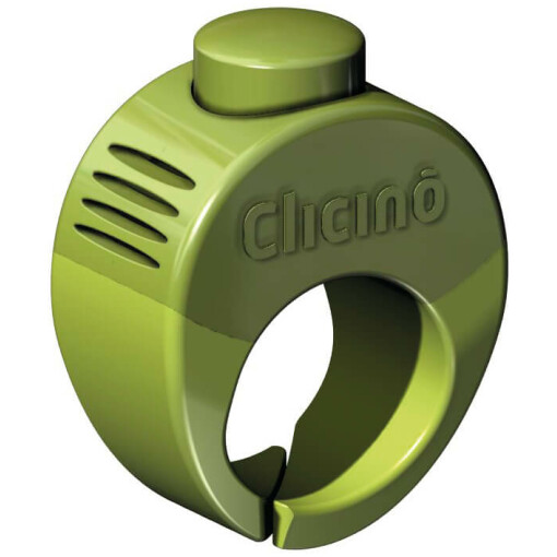 Clicino sormusnaksutin on toimintavarma ja miellyttävä ääninen, vihreä.