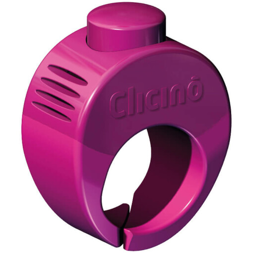 Clicino sormusnaksutin on toimintavarma ja miellyttävä ääninen, pinkki.