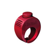 Clicino sormusnaksutin on toimintavarma ja miellyttävä ääninen, punainen.