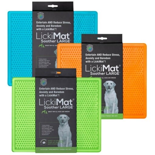 LickiMat Soother Large aktivointimatto kolme eri väriä.
