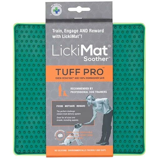 LickiMat Soother Tuff Pro koiran aktivointimatto vihreä myyntipakkaus.