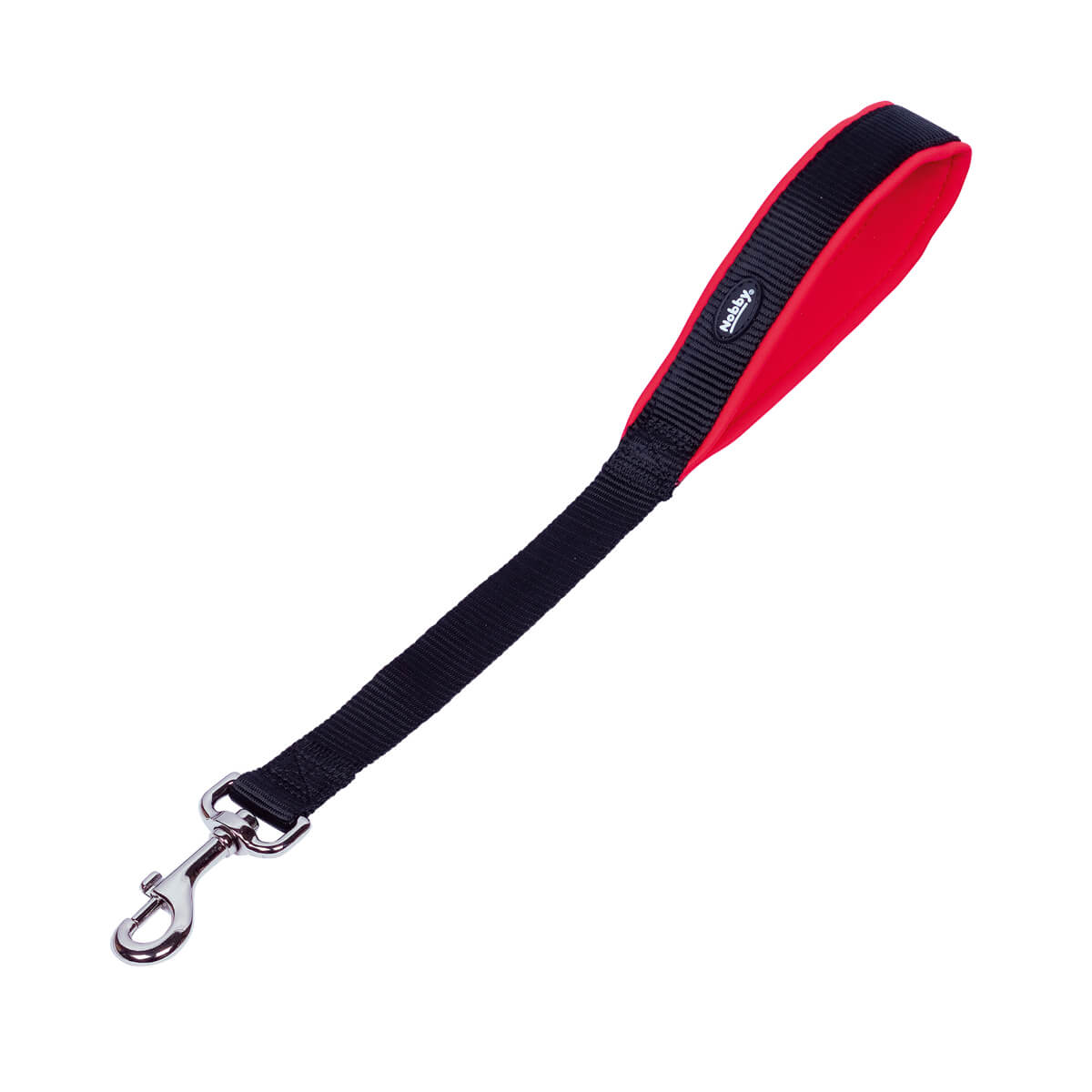Nobby Hand Loop Classic Preno punamusta minitalutin koirasi hallintaan tilanteissa, kun pitkä hihna on vain tiellä.