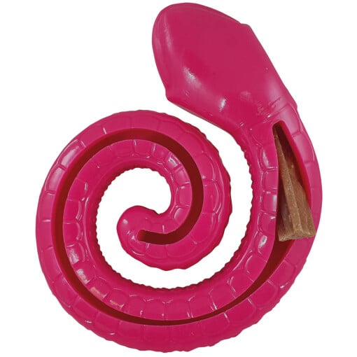Nobby TPR Snake koiran pinkin aktivointilelun vatsapuolelle voi piilottaa herkkuja.