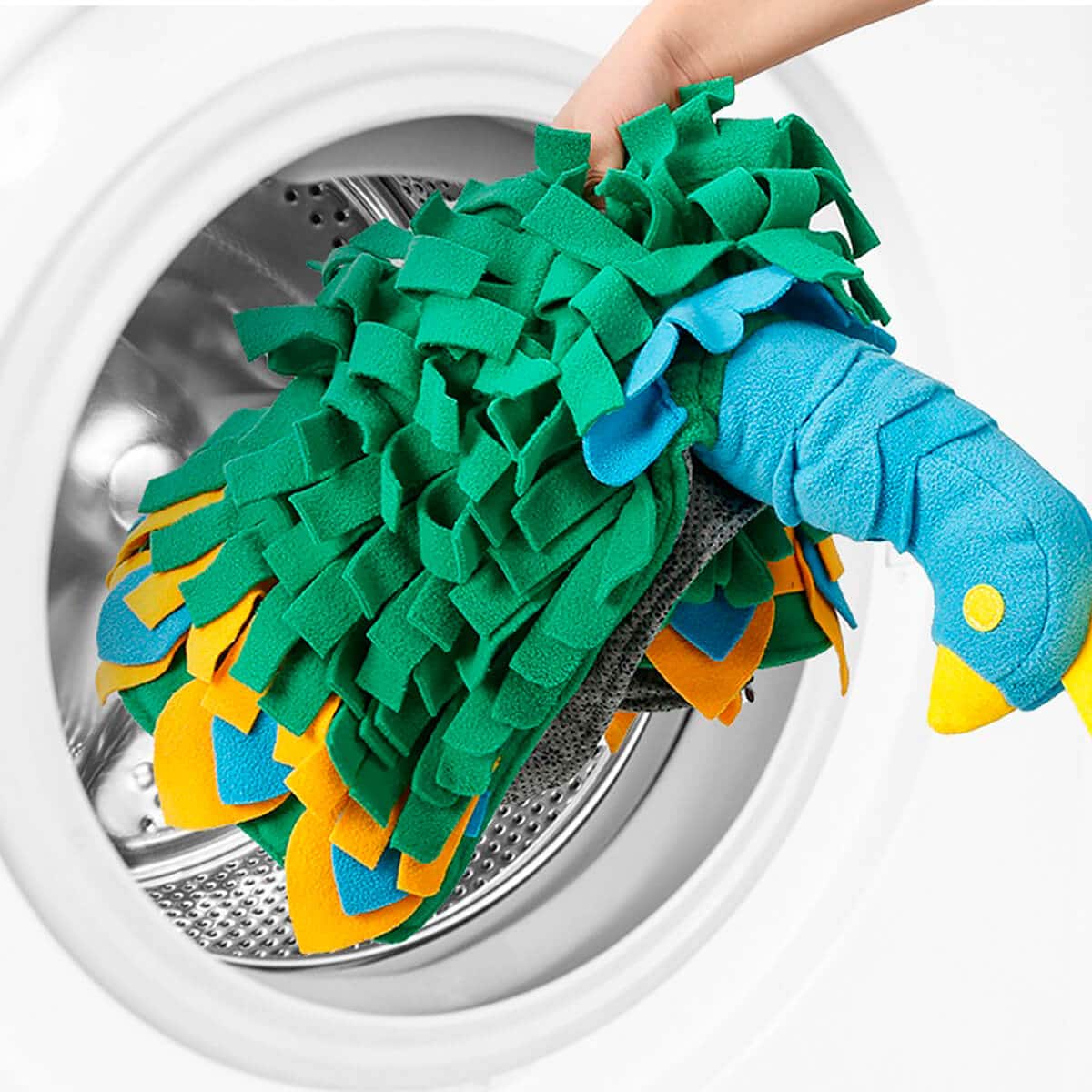 Riikinkukko aktivointimaton voi pestä pesukoneessa.