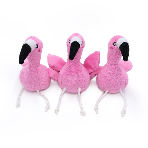ZippyPaws Flamingo saalistuslelun linnut, 3 kpl.